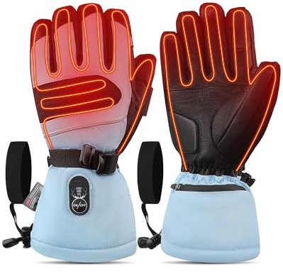 day wolf Beheizbare Handschuhe mit Akku für Damen & Herren – bis zu 10 Std. Wärme & wasserdicht, USB-C PD-Schnellladen, Thinsulate, Touchscreen-fähig, für Skifahren & Wandern