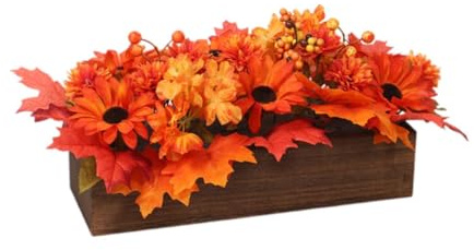 RadianceBiz Fleurs Artificielles D'automne, Fausses Plantes En Pot pour Le Manteau Du Salon,