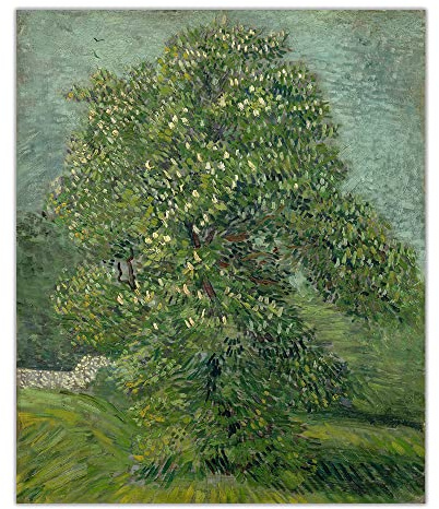 yhyjyzzjy 5D Painting Kits Van Gogh《Chestnut Tree in Blossom》 Full Drill Dots Paintings Picture Arts Craft for Home Wall Art Decor12*16In