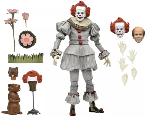 NECA Offiziell – IT: Welcome to Derry – Ultimate Bob Gray als Pennywise Actionfigur im Maßstab 17,8 cm