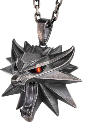 Starforged The Witcher 3: Wild Hunt The Witcher Wolf School Medallion Silver Pendant Game Merchandise Officially Authorized