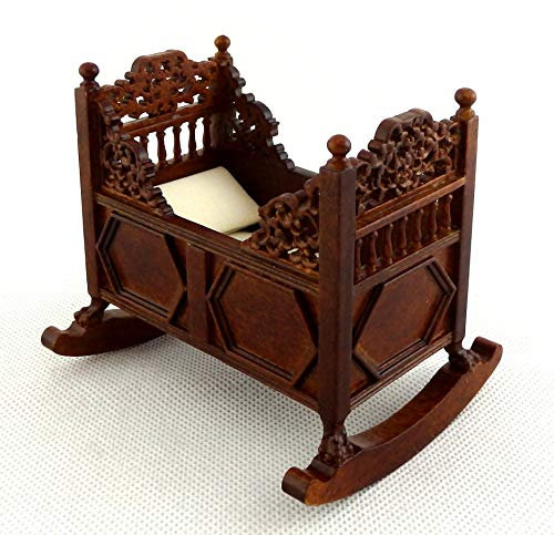 Melody Jane Puppenhaus Nussbaum Tudor Schaukelwiege Gitterbett Wiege feine Qualität Kinderzimmer Möbel