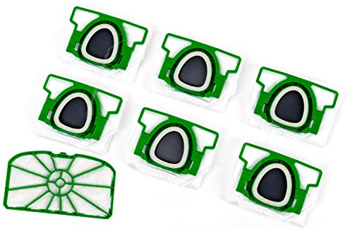 Hepa Lot de 6 sacs d'aspirateur Premium + filtre de protection moteur pour Vorwerk Kobold VK 200