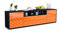 Stil.Zeit TV Schrank Lowboard Aurora, Korpus anthrazit matt, Front Hochglanz-Design Mandarine (180x49x35cm), mit Push-to-Open Technik & Leichtlaufschienen