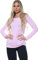 Ladies Womens Plain Long Sleeve Round Neck Top Basic T Shirt Layering Plus Sizes UK 8-26 (XL (UK 16-18), Pink)