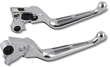 Bremshebel und Kupplungshebel-Set Stripe Kompatibel mit Harley Davidson Cross Bones 08-11 Chrom