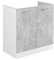 Vicco Spülenunterschrank R-Line, Küchenunterschrank für die Spüle, Beton/Weiß, 80 cm ohne Arbeitsplatte