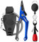 SAMSFX Aluminum Fishing Locking Pliers Saltwater Braid Cutter Hook Remover Pliers with Lanyard and Sheath, Quick Knot Tool Combo
