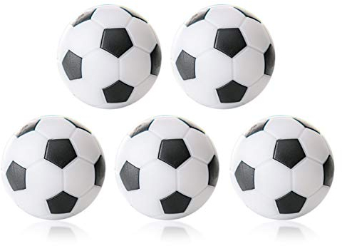Robertson Kickerball Winspeed 35 mm 5er Set weiß-schwarz, farbecht, Abriebfest und langlebig, für Tischfußball und Tischkicker