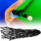 6 Stück Billard-Netztasche, Billardtischnetz, praktische Tasche, einfach, aus Billardnetz, für Billardclubs, Freizeitunterhaltung (schwarz)