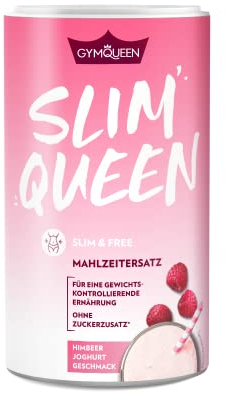 GymQueen Slim Shake, Abnehm Shake 420g, Himbeer Joghurt, Leckerer Diät-Shake zum einfachen Abnehmen, Mahlzeitersatz mit Vitaminen und Nährstoffen, ohne Zucker-Zusatz