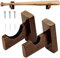 Lxoraziy 2 Stück Baseballschläger Vitrine, Softballschläger Ständer, Wandhalterung, Halterung Massiver Wood mit Filzliner für Horizontal Angezeigte, Softball, Hockeyschläger(Braun)