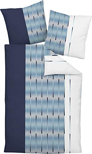 Janine Kissenbezug Mako-Satin blau Größe 40x80 cm