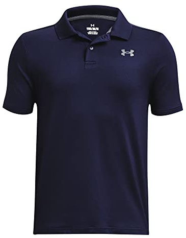 Under Armour Boys Performance Polo, (410) Midnight Navy / / Pitch Gray, Large
