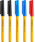 STAEDTLER Bolígrafos finos de 0,3 mm, 430 unidades, tinta negra, azul y roja, paquete de 5