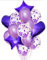 Geburtstags Luftballons Set 14 teilig - Konfetti, Herzen, Sterne, Luftballons - Folienballon zum Geburtstag Happy Birthday Kindergeburtstag Deko Hochzeit Party Deko Heliumballon Kopper-24 Lila