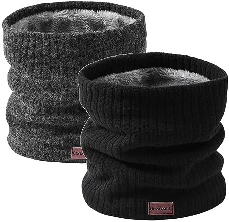 Onvavient Schal Herren Winter, Winter Halsschlauch Ski, Schlauchschal Halstuch Halswärmer Gesichtsschal Fleece Loop Schal Männer Frauen Warm Dick Loopschal Nackenwärmer