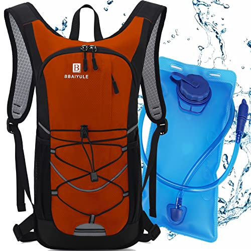 BBAIYULE® Sac à Dos d'hydratation avec vessie d'hydratation 2L, sans BPA | Sac à Dos d'eau avec vessie | Sac à Dos de Sport pour Hommes et Femmes pour la Course à Pied, Le Cyclisme