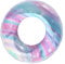 Anello da nuoto gonfiabile, anello da nuoto con manico, galleggiante per bambini, in PVC, per l'estate in spiaggia, per feste (trasparente)