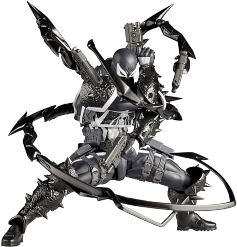 Kaiyodo Revoltech Amazing Yamaguchi Agent Venom Gesamthöhe ca.6,7 Zoll (170 mm), nicht kalk, PVC & ABS, vorgemalte Actionfigur