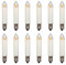 Erzgebirgslicht - AUSWAHL - 12 Stück LED Filament Kleinschaftkerze 23V 0,2W E10 für 10 Brennstellen Ersatzbirne Glühbirne Minischaftkerze Glühlämpchen für Lichterketten Pyramide und Schwibbogen