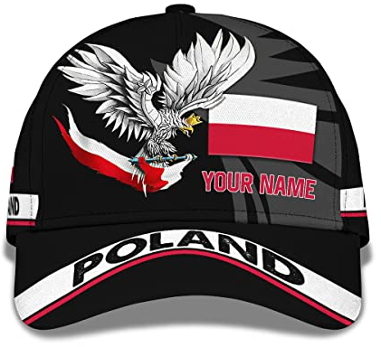 934 Baseballmütze Polen-Nationalflagge, Polnische Weißadler-Tiernation Basecap Leichtgewicht Baseball Cap Washed Freizeit Basecap Für Herren, Teenager, Damen