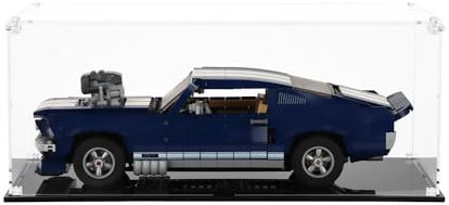 icuanuty Acryl Vitrine für Lego 10265 Ford Mustang,Staubdichte Lagerung Vitrine für Lego 10265 Spielzeugauto, Lego-Liebhaber (Nur Vitrine), Size:45x20x15 cm