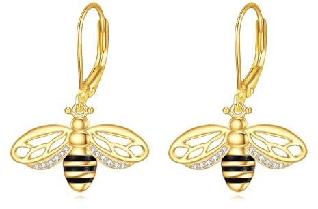 925 Sterling Silber Biene Ohrringe Ohrstecker Schmuck für Damen Mädchen (Bienen Ohrringe)