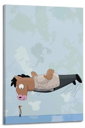 Poster mit Comedy Bojack Horseman, dekoratives Gemälde, Leinwand, Wandposter und Kunstdruck, moderne Familienschlafzimmer-Dekoration, Poster, 60 x 90 cm