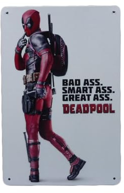 Deadpool blechschild - metallschild - metall poster - retro schilder - blech - wanddekoration - vintage schild - metal sign - dekoschild - mancave - männerhöhle