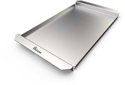 Volcann BBQ Flat, Kebab, Grill Top and Portable Spark Set - Log, Wood Fire Pit Cooking for Travel, Camping, Hiking Outdoor Stove (BBQ Grill Top) - Great British Steel