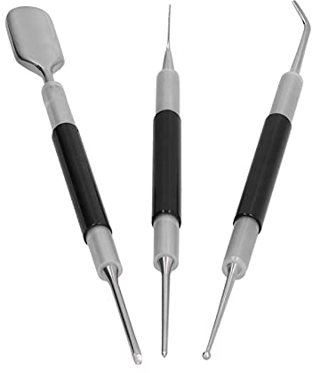 Lybunair 3Pcs Stainless Steel Latte Art Pen Set Spice hatpuccino Pull Needle Decorating Tool Coffee Decorating Needle Pens for Home Barista Creations