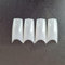 Acrylic False Nail Tips Nails Tip Kit Artificial Extension Flexible UV LED Gel Nail Art best tips for Stiletto French Square Almond ballerina (Square white French 500pcs in Plastic bag)