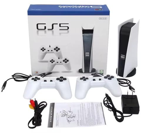 TRIDEO Classic Retro Game Station 5 : 300 jeux 8 bits intégrés, console filaire USB, sortie AV pour TV, expérience de jeu portable rétro ultime avec console TV GS5