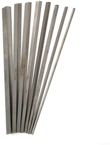 Fresadora de barra cuadrada HSS para torno, 200 mm de longitud, 4 mm ~ 20 mm (5 mm x 5 mm x 200 mm)