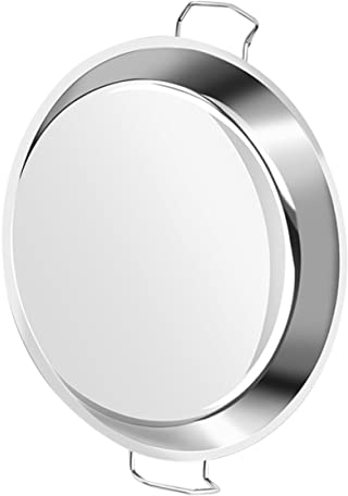 OQHAIR Kalte Hautplatte aus Edelstahl, Schmuck-Dampfgarer, Dampfgarer aus Edelstahl, Speiseteller aus Edelstahl, runde Edelstahlschale, runde Kuchenform, Speiseteller aus Metall, kalte Nu