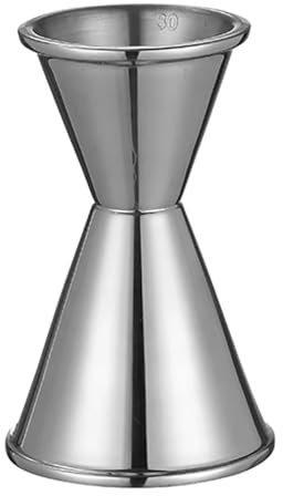 CHFYIJYHM Heavyweight Double Jigger Cocktail Bar Jigger 30ml/60ml,for Efficient Cocktail Dispensing, Glossy Appearance, Easy Cleaning(Silver 30 60ml)