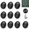 Poids de Rideau de Douche, 10 Pièces Ronds Poids Rideaux Aimanté, Noir Ronds Aimants de Rideau Poids Aimants, Poids Magnétiques pour Rideaux, pour Nappes, Rideaux Intérieurs, Rideaux Extérieurs