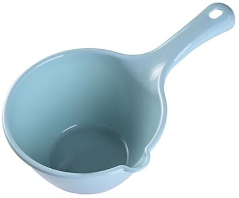 Louche à Eau en Plastique, Louche de Bain, Trempettes, Seau de Douche, Cuillère de Bain, Cuillère à Eau de Salle de Bain, Tasse Essentielle pour L'arrosage des Fleurs, Bain, (BLUE)