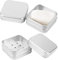 2 Piezas Jabonera de Aluminio, Jabonera con Rejilla de Goteo Extraíble, Jaboneras de Viaje con Tapa, Caja de Jabón de Viaje Sólida, Caja de Jabón Impermeable Portátil, para el Hogar y el Viaje