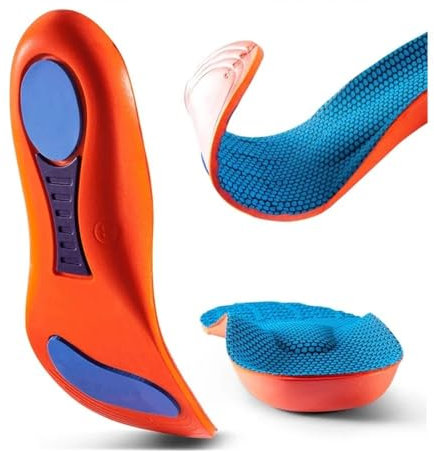 MOVDARL EVA-Sport-Einlegesohlen, Fußpflege, für Damen und Herren, Stoßdämpfung, orthopädische Schuhe, Sohle, Lauffußstütze, Deo-Kissen (EU37–38)