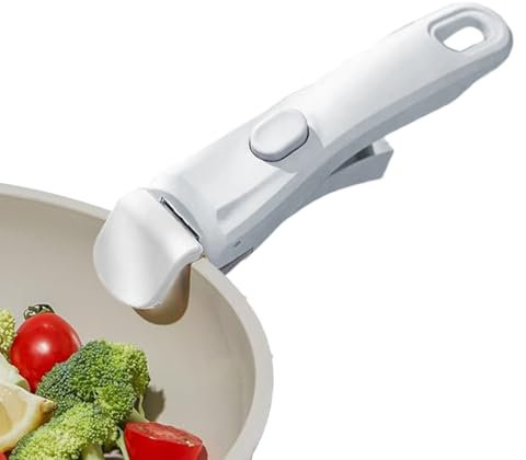 Vesidoloy Abnehmbarer Topfgriff – Ersatz-Kochgeschirr-Griff, Antihaft-Kochgeschirr, Suppentopf-Griffe, ergonomischer Ersatz-Kochgeschirr-Griff, Verbrühschutz für alle Kochgeschirr