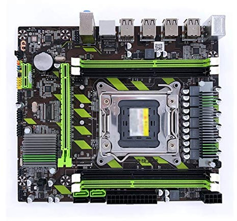 XYYZXKL Cartes mères d'ordinateur X79 X79G Bureau Carte mère avec LGA2011 Combos Xeon E5 2620 CPU 2PCS x 4GB = 8 Go de mémoire DDR3 DDR3 RAM 133Hz PC3 10600R Carte mère