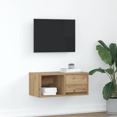 LLEZKBR Entertainment Centers & TV Stands-TV Cabinet Artisan Oak 60x31x25.5cm Holzwerkstoff
