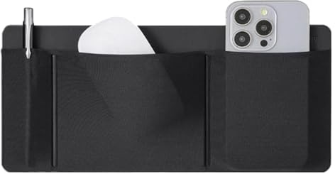Hard Drive Holder for Laptop | Adhesive Laptop Wireless Mice Holder,3-Pocket Electronics Accessories Organizer Stick Sleeve for Commuting Business Meeting Library