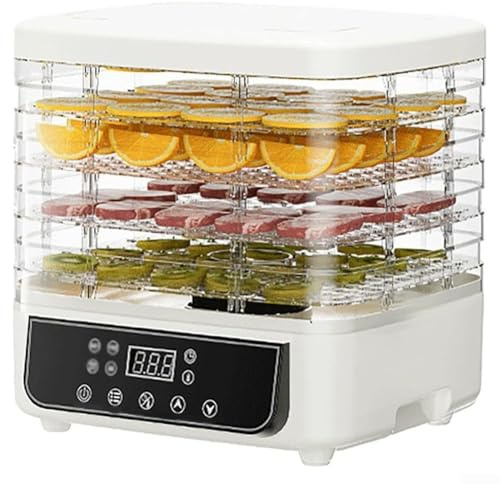 ZAMETTER Food Dehydrators 6Trays Food Dehydrator Foods Dryer Machine with 24Hour Auto Shutoff Temperature Adjustable and LED Display for Drying Fruit Meat Vegetable Jerky Pet Treat