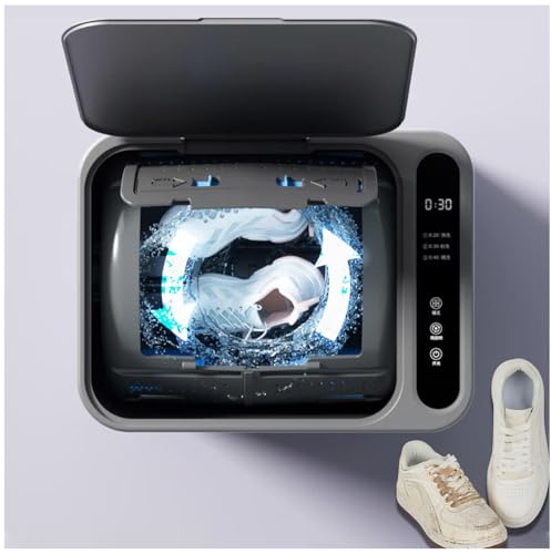 Mini lavadora de zapatos semiautomática para apartamentos, dormitorios, viajes de negocios.