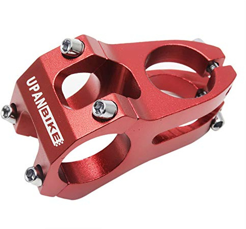 UPANBIKE Fahrrad Vorbau 28,6 31,8mm, Lenkervorbau Fahrradlenker Vorbau für Fahrrad BMX MTB Rennrad,Rot