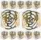 KAKOO 12 Stück Serviettenringe Set, Metal Rose Morderne Serviettenhalter für Hochzeit Geburtstag Weihnachten Taufe Tisch Dekoration (golden)