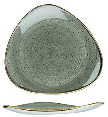 Churchill Stonecast -Triangle Plate Teller- Durchmesser: Ø26,5cm, Farbe wählbar (Peppercorn Grey)